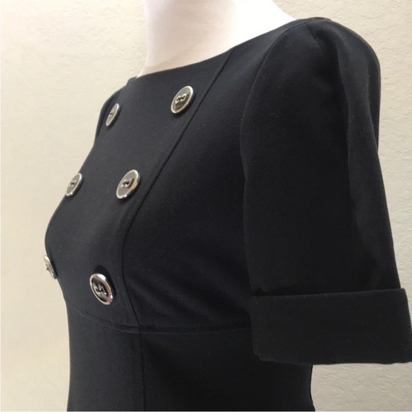 Evan Picone Black Dress with Button Accents - Picture 7 of 8